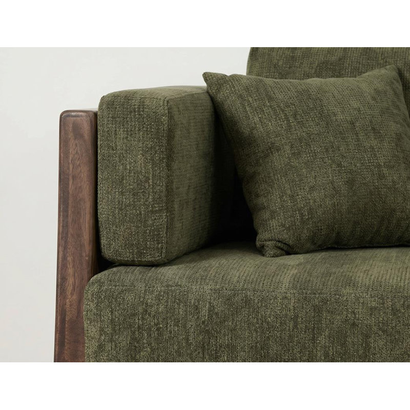Causeuse rembourrée Gebhard, Olive Fabric