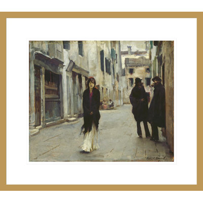Street in Venice, John Singer Sargent, impression giclée sur cadre