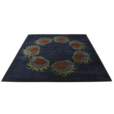 Square Otto Navy Blue Rug