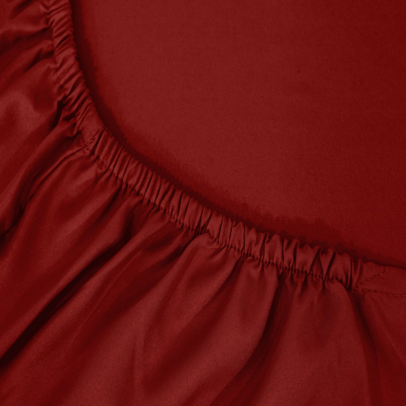 Lilyanah Microfiber 25cm Extra Deep Fitted Bed Sheets, Red, Super King (6')