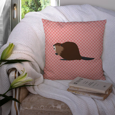 Coussin décoratif extérieur beaver check