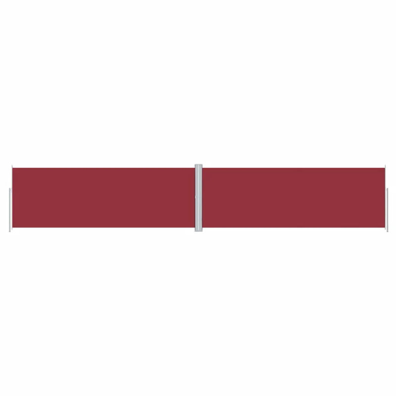 Dakota Fields 1000cm W x 220cm D Plastic Cover Motorised Retractable Side Awning, 180cm H x 1000cm W x 220cm D, Red