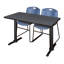 Neyland Cain T-Base training table and 2 Zeng stackable chairs-32520309-32520305-32520317