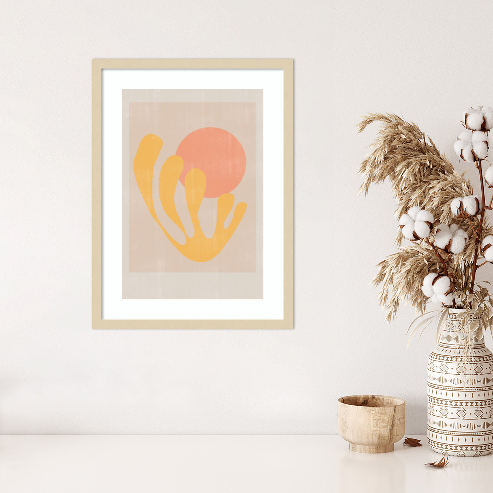 Giese "Modern Plant No. 2" Print, Brown, 25" H x 19" W