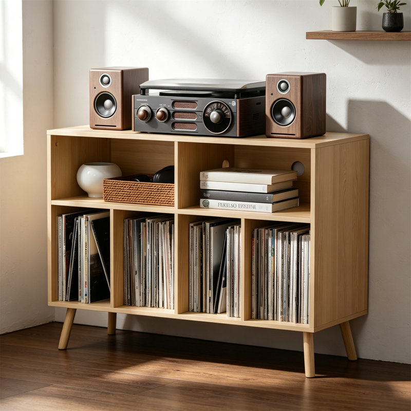 74.5 cm H Media Shelves, Oak