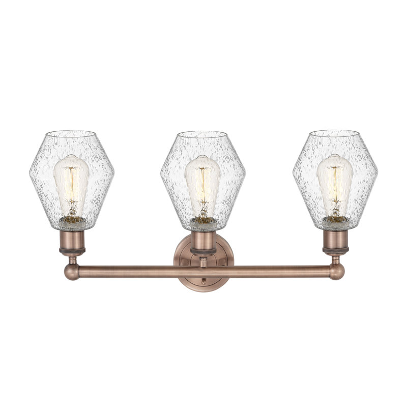 Éclairage pour meuble-lavabo 3 lumières 24 pouces Gabbie, Bullé, Cuivre antique