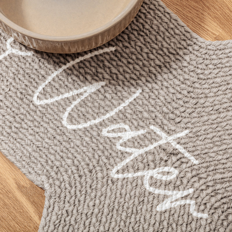 Napperon en coton Benedict, Gris