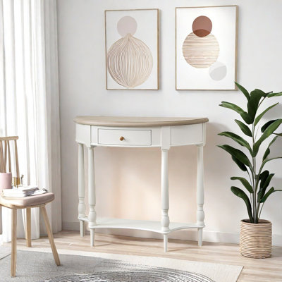 Console en bois massif de style crème