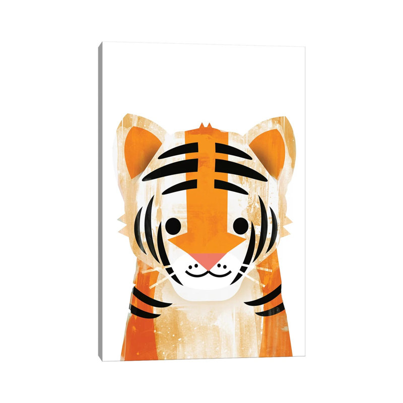 Tiger by Dan Hobday - Wrapped Canvas Painting, 20.32 cm H x 30.48 cm W