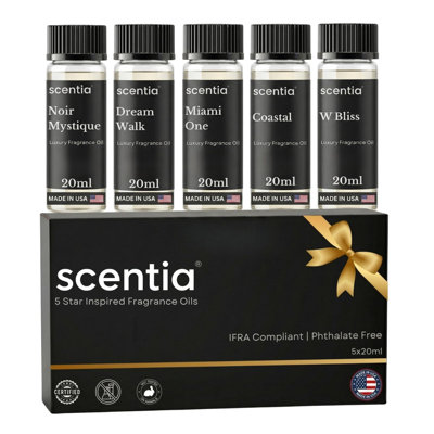 Huile pour diffuseur My Way Hotel | Parfums d'aromathérapie inspirés des hôtels 5 étoiles | Coffret cadeau Luxueux Scents - 5 bouteilles de 20 ml - le 1 hôtel Miami Beach et les hôtels 5 étoiles