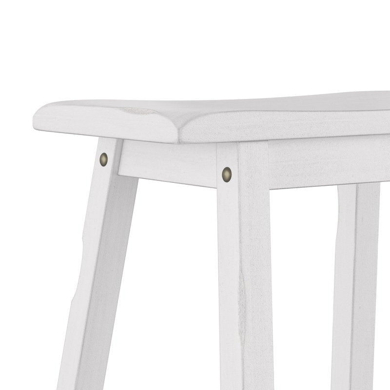 Tabouret de bar et de comptoir Avarey, Blanc, Tabouret de comptoir (assise de 24 po de hauteur)