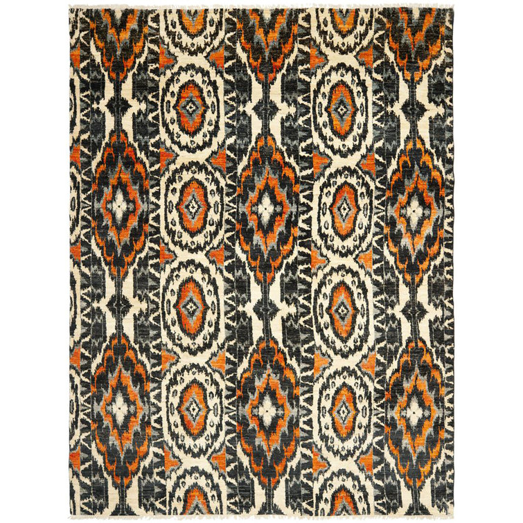 Seychelles Hand-Knotted Ivory/Rust Area Rug