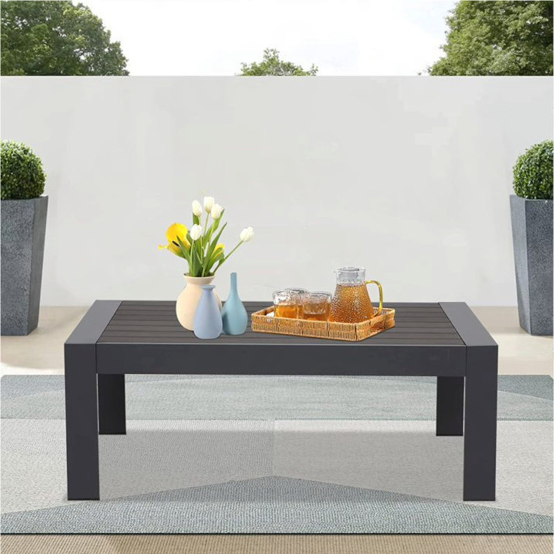 Table basse d'extérieur en aluminium 43 po, Grey