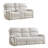 2- Piece Modern Comfortable And Overstuffed Manual Reclining Living Room Set With Center Console