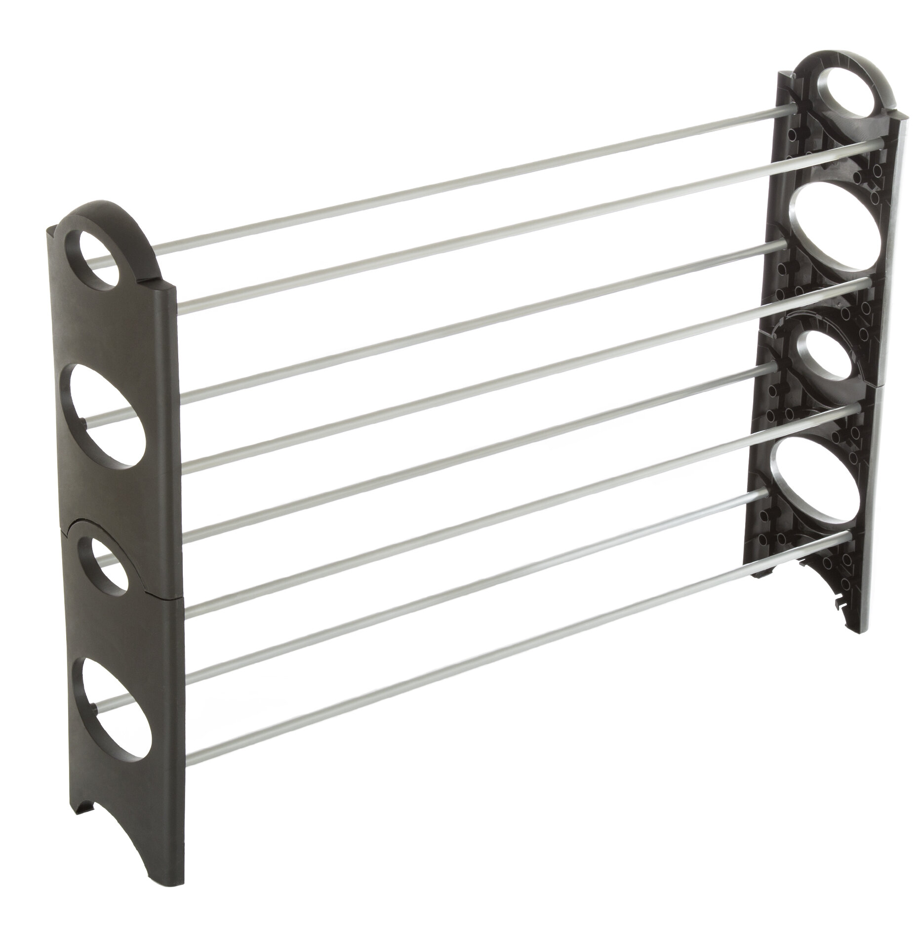 4 tier discount stackable shoe rack