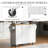 Kitchen Island With Rubber Wood Top-978768917