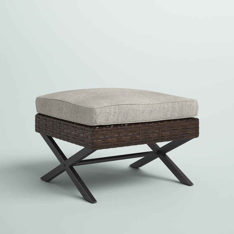 Repose-pieds d'extérieur avec coussin Boydston