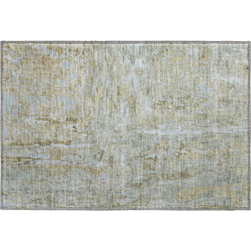 Premium Machine Washable Kumbhar AMF1350 Abstract Rug, Rectangle 1'8" x 2'6"