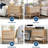 Nightstands Set of 2, Rattan Night Stand Bedside Table with Drawers Storage Shelf, Narrow Bedside Table-1704299542