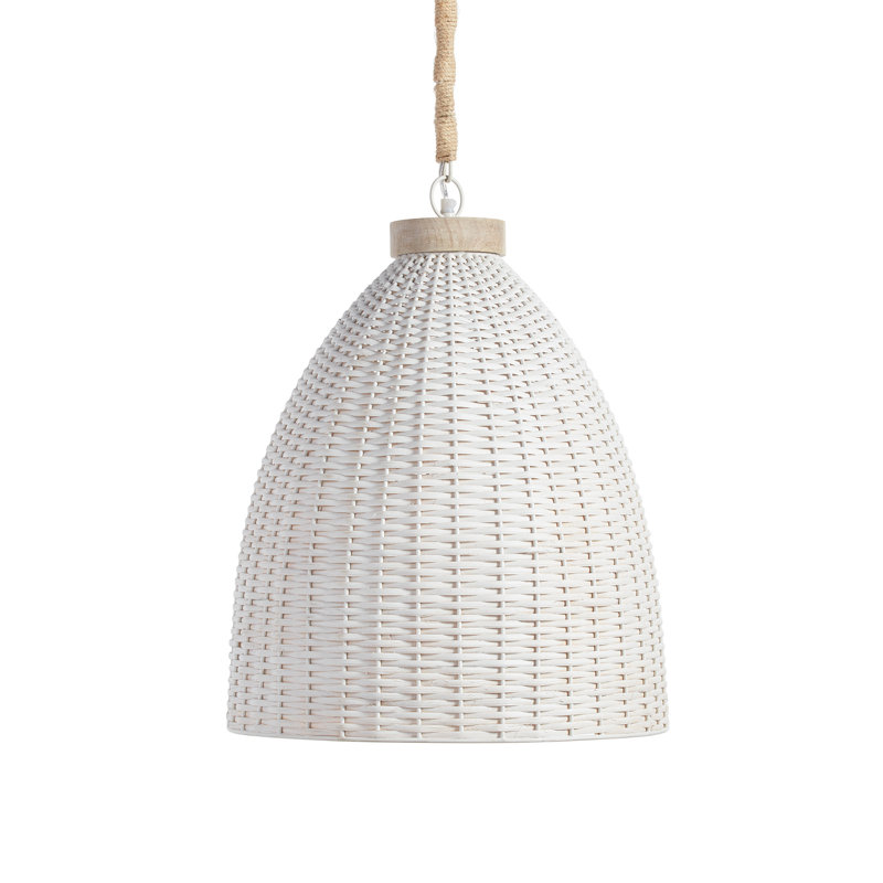 1 - Light Pendant, 92" H x 30" W  x 30" D, White