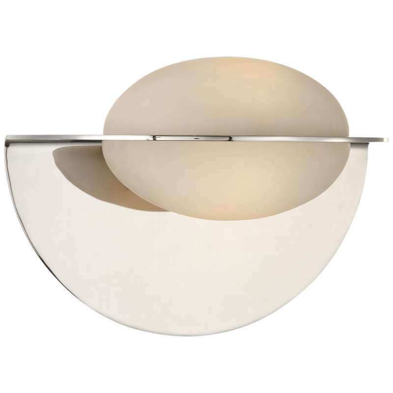 Kelly Wearstler Fosse 9" Invertable Oval Sconce, Polished Nickel