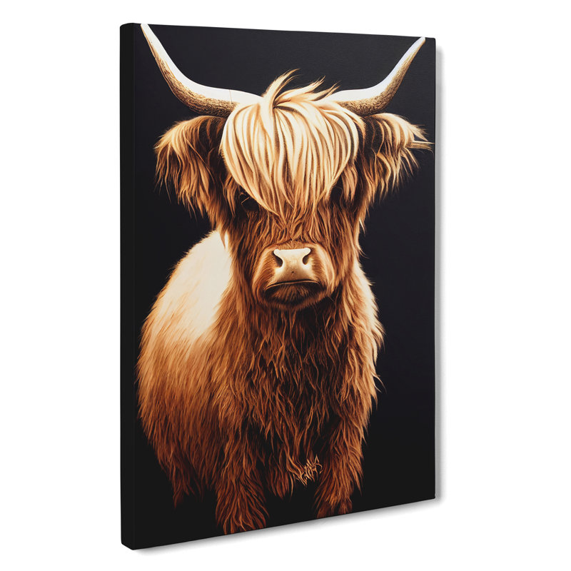 Splendid Highland Cow - Wrapped Canvas, 50cm H x 35cm W x 3cm D