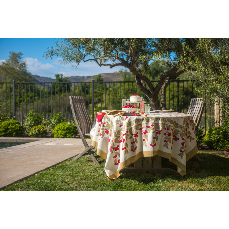 Cherry Tablecloth, 71" W x 71" L