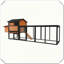 Grande cage à poules en bois-280656708