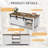 Table basse longue de 47,2 po Esben avec 2 portes coulissantes et 3 compartiments de rangement cachés-1617601710