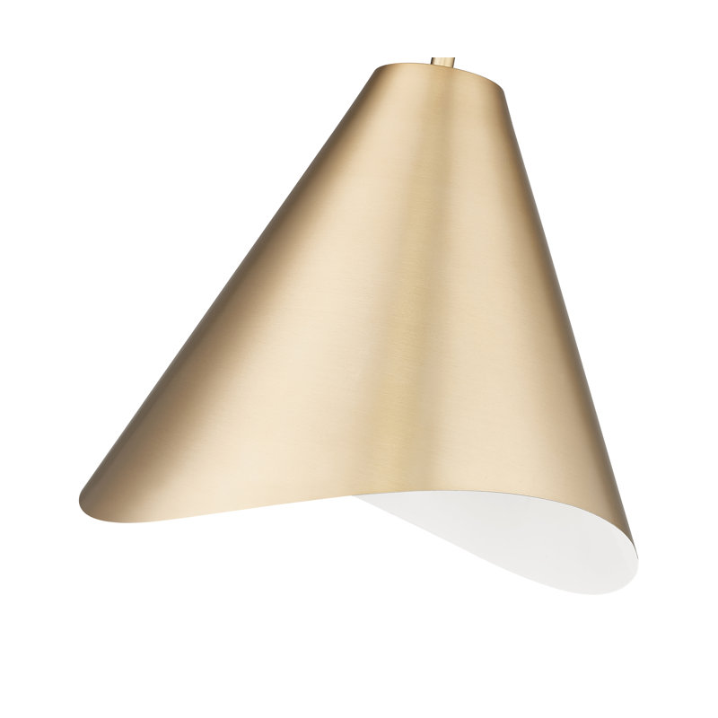 Barrera 12 inch 1 Light Pendant, Gold, Gold/White