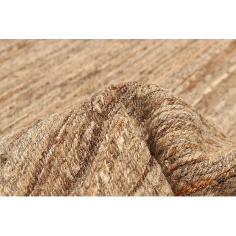 Tapisserie kaki naturel kilim 4 pi 7 po x 7 pi 1 po