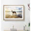 Border Collie Dog at the Beach in Abstract - Picture Frame Painting Print on MDF-55678992-55678991