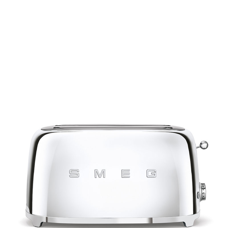 SMEG 50's Retro Style Aesthetic 4 Slice Toaster, Chrome