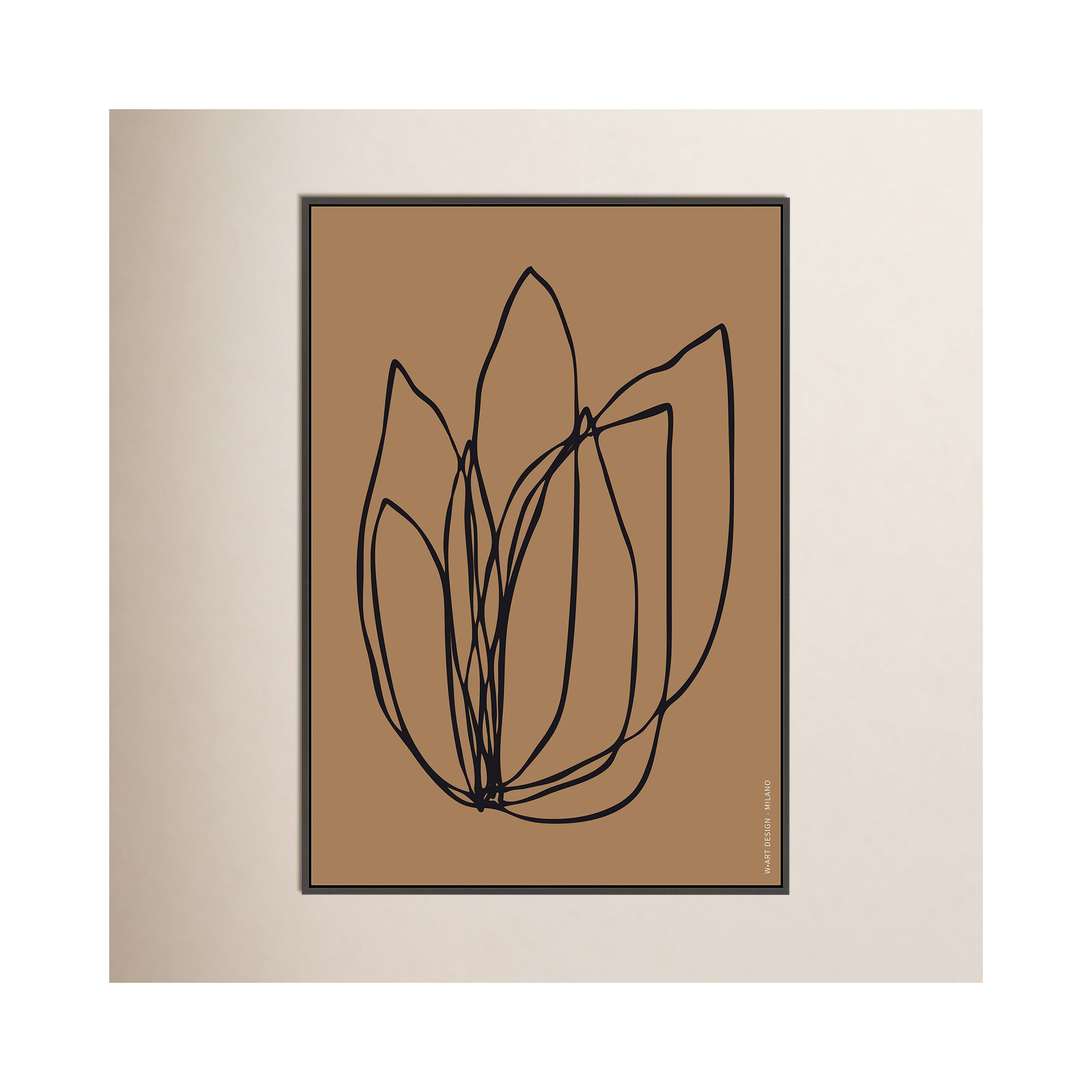Tracings 1 by Romina Gadler, Black Framed Canvas, 50" H x 35" W x 1.25" D