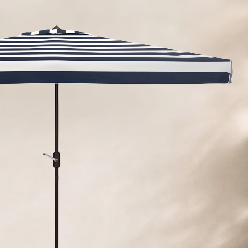 Parasol de plage inclinable 118 po Birdie, Noir / Blanc