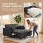 Canapé-lit modulaire 54,3 po Corduroy-443624488