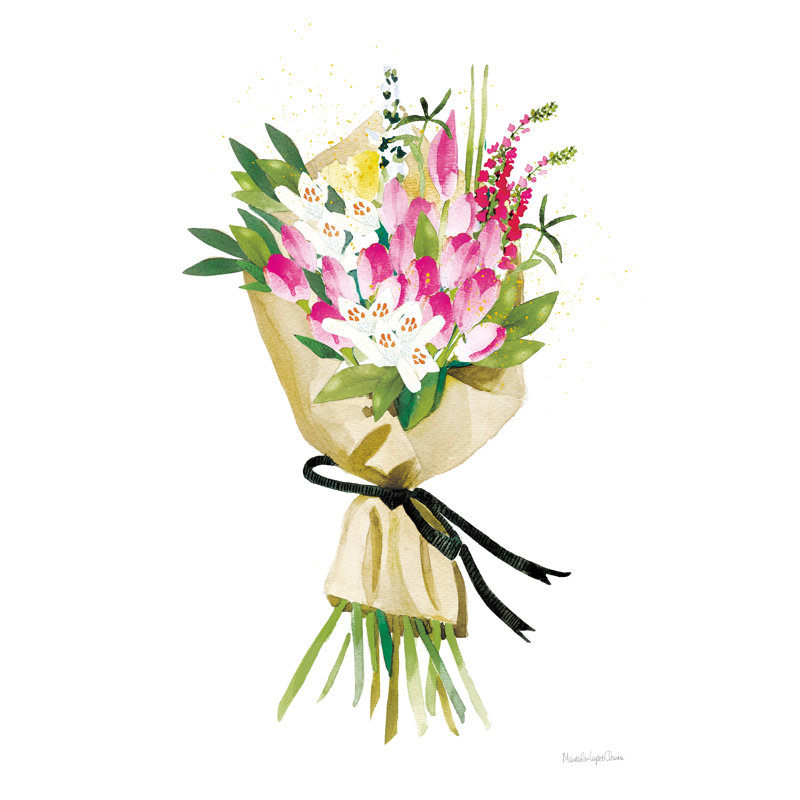 Spring Bouquet by Mercedes Lopez Charro - Wrapped Canvas Painting, 122cm H x 81cm W