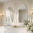 Arch Frameless Beveled Bathroom Wall Mirror for Vanity-1957380928