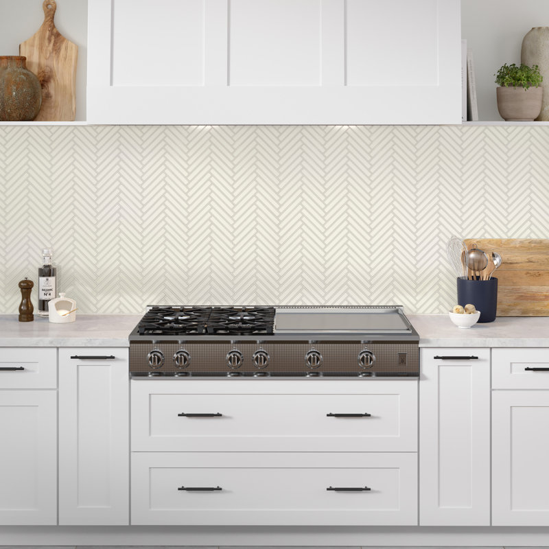 Regala™ 8" x 10" Porcelain Herringbone Mosaic Tile, Bequest