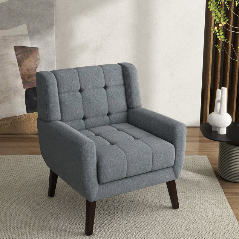 Jaqueze 73.7Cm Wide Tufted Armchair, Jaqueze Grey Polyester