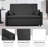 61-Inch Large-Size Living Room/Bedroom Fabric Sofa Bed Combination, Reinforced Iron Frame, Storage Pockets On Both Sides, Adjustable Backrest.-1628622422