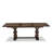 9 Piece Dining Room Table Set Includes a Rectangle Wooden Table with Removable Leaf and 8 Black Faux Leather Upholstered Chairs, Distressed Jacobean-728798654-728798655-728798652