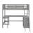 Twin-Sized Loft Bed With Integrated Shelves & Study Area, Including Workstation-773283126