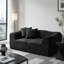Canapé confortable en velours 2 places avec coussins, peu encombrant et idéal pour les petits espaces de vie, les bureaux et les appartements-1101028238