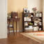 Bibliothèque extensible à 4 niveaux avec rangement, en bois MDF, style rustique moderne pour la maison
