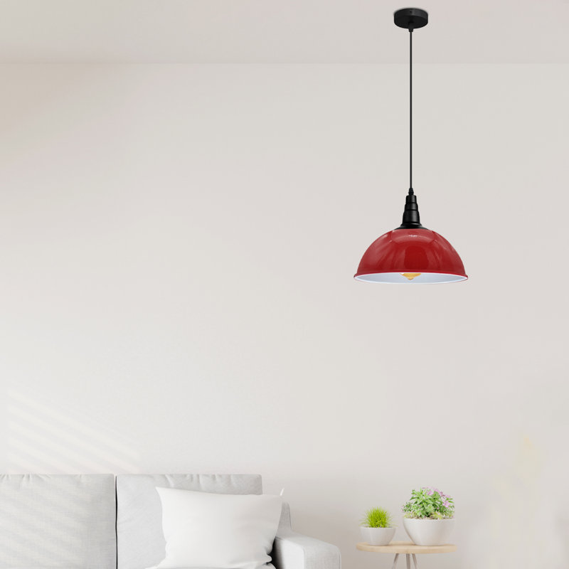 Aarika 1 - Light Dome Pendant, Red