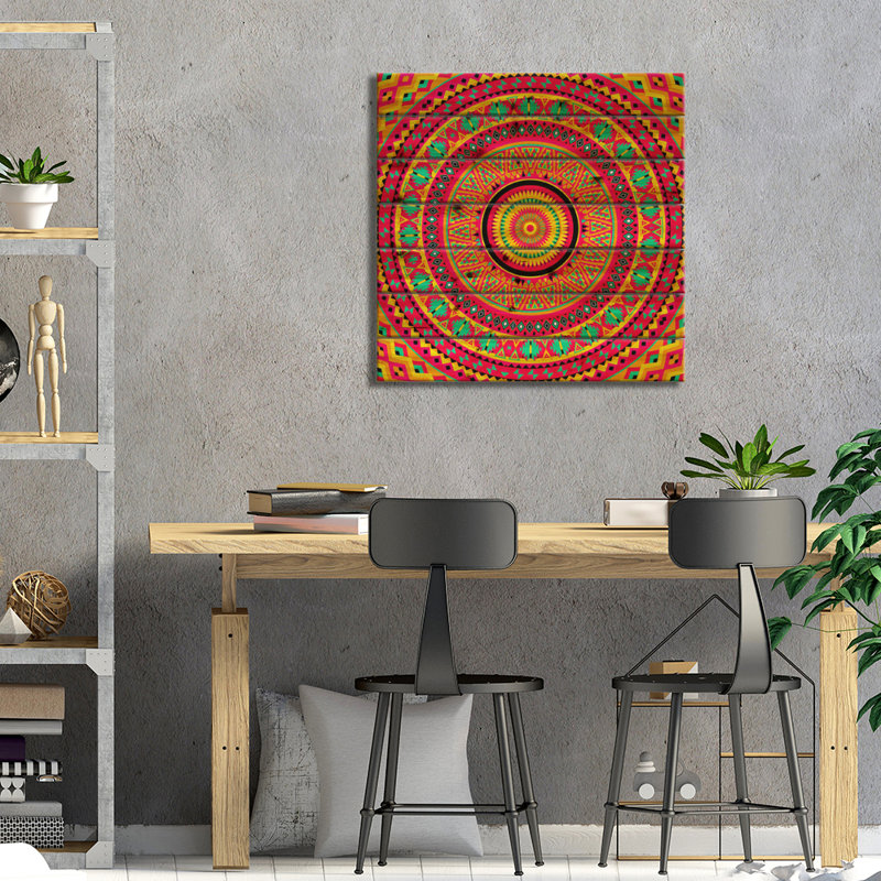 Indian Mandala par Diego Tirigall - impression sur bois sans cadre