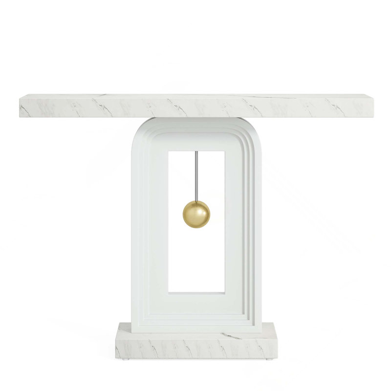 Console moderne avec base géométrique unique pour le couloir du salon