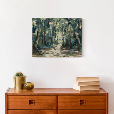 Blue and Green Abstract Canvas Print