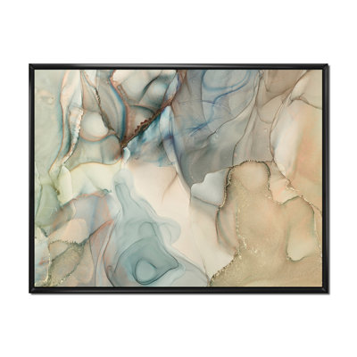 «Gray Tender Liquide Art I», reproduction sur toile